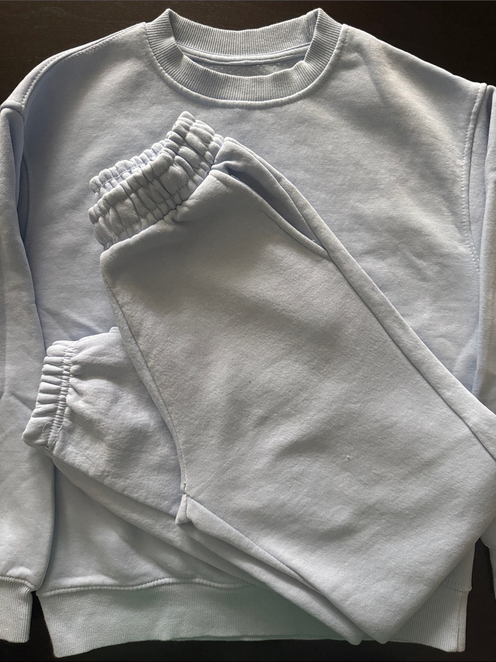 Zara Pale Blue Crewneck Sweatshirt and sweatpants